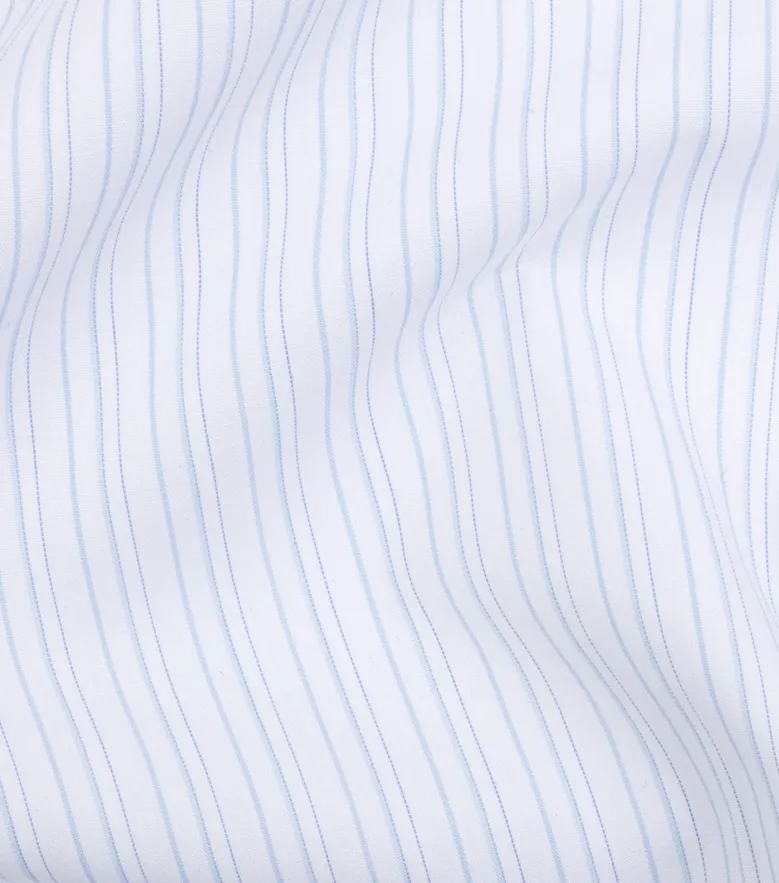 Easy-iron plain white poplin shirt