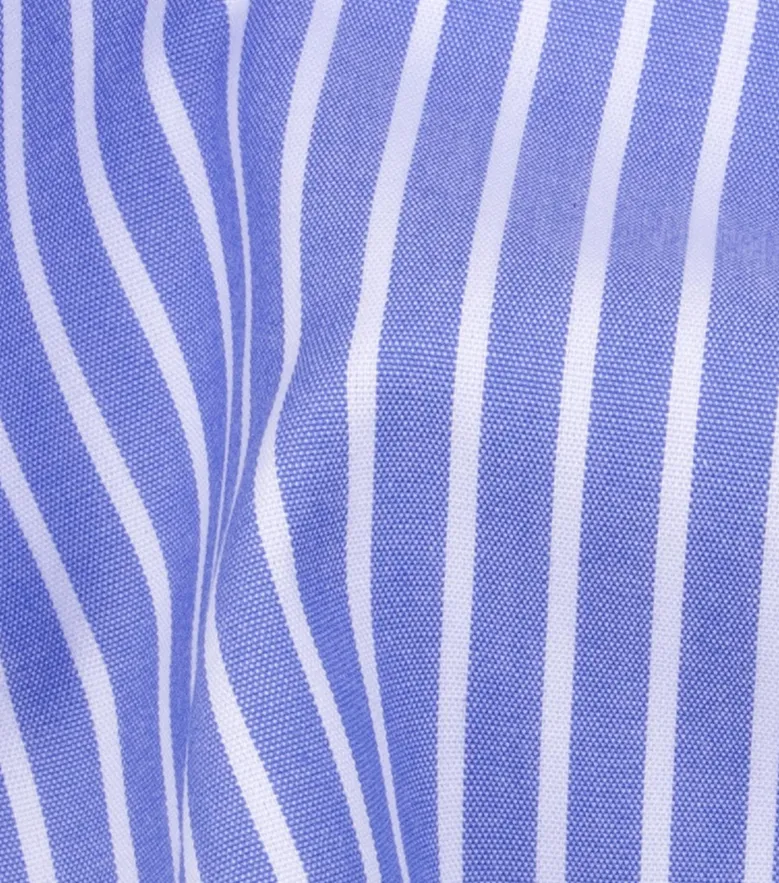 Easy-iron plain white poplin shirt