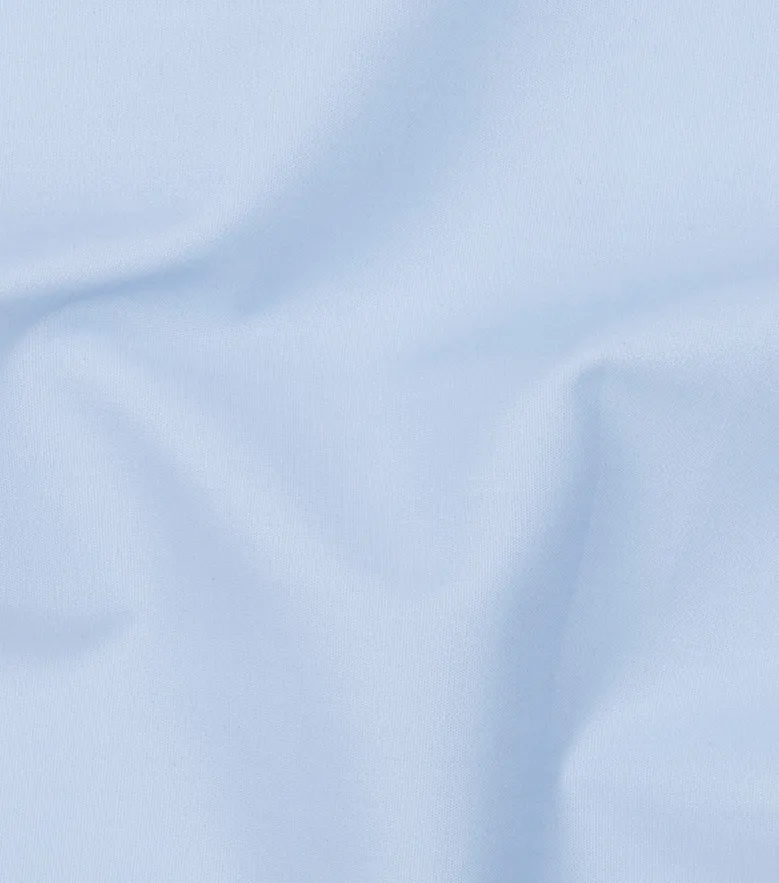 Easy-iron plain white poplin shirt