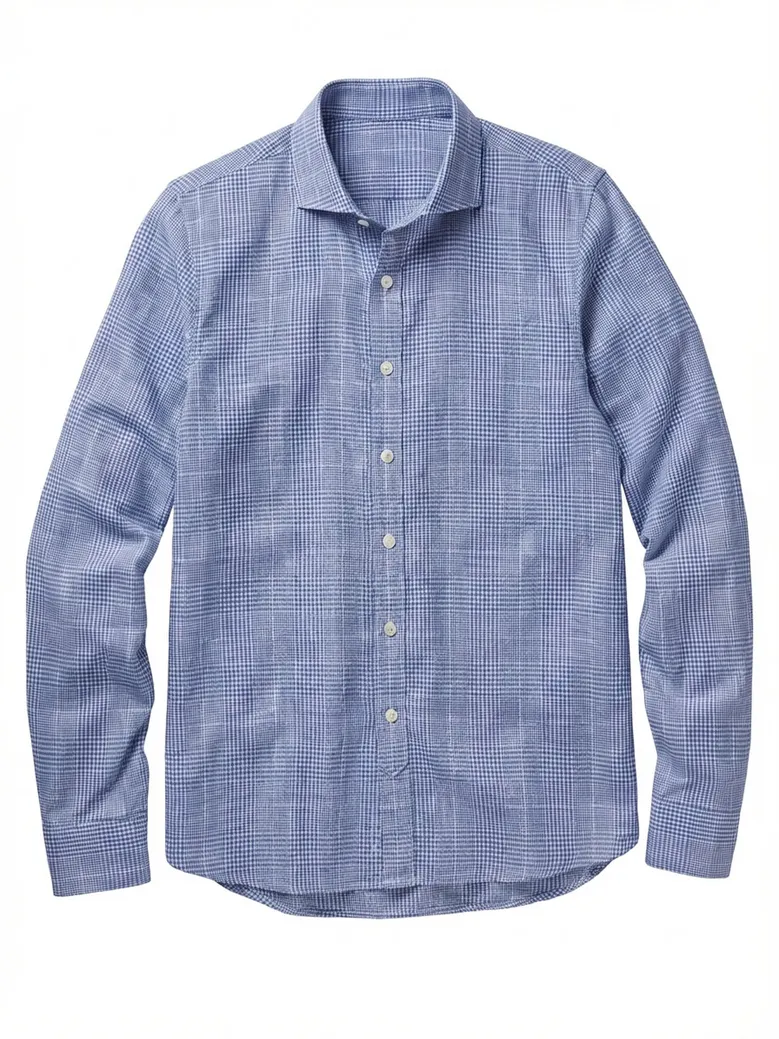 Easy-iron plain white poplin shirt