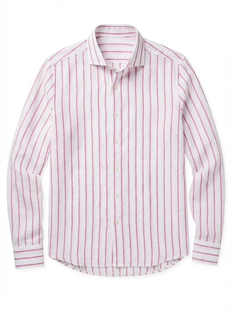 Easy-iron plain white poplin shirt