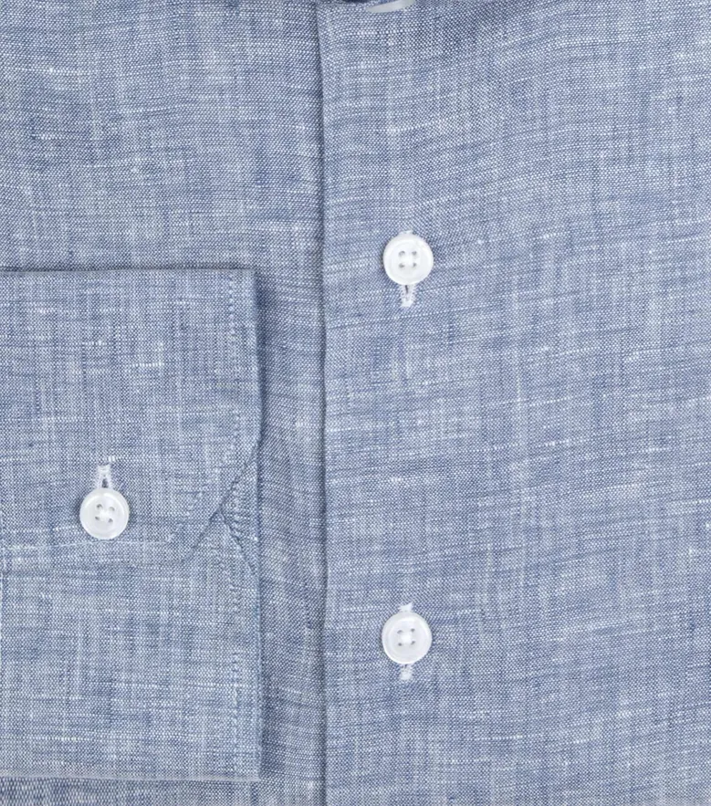 Easy-iron plain white poplin shirt
