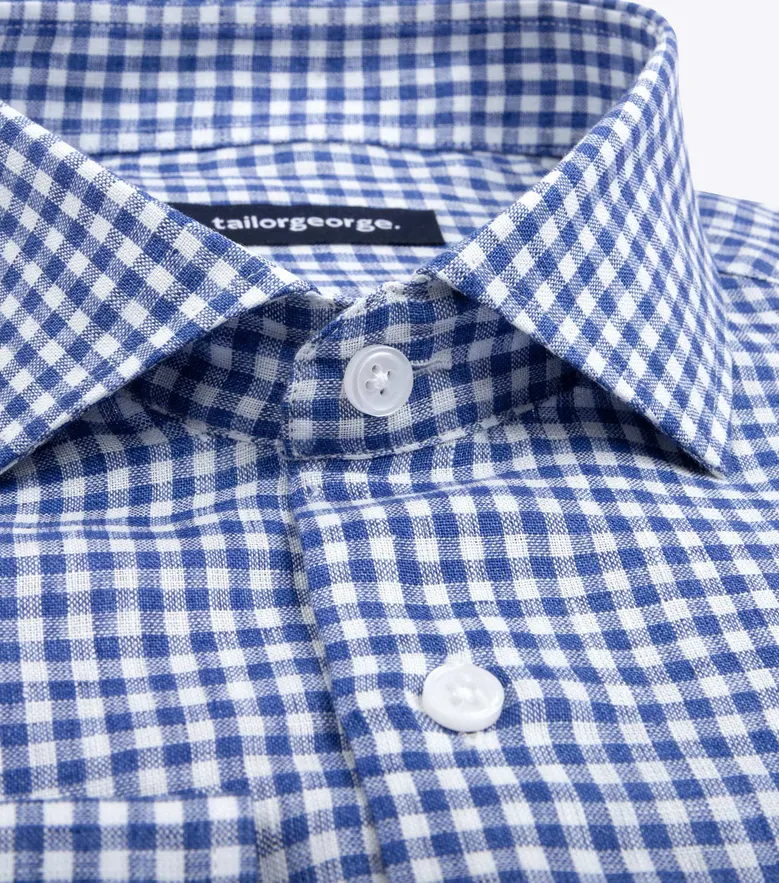 Easy-iron plain white poplin shirt