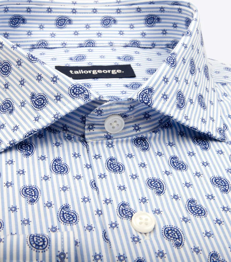 Easy-iron plain white poplin shirt