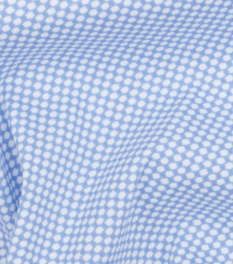 Easy-iron plain white poplin shirt
