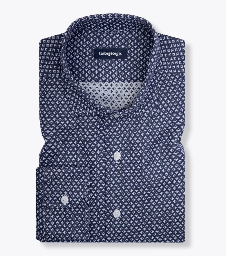 Easy-iron plain white poplin shirt