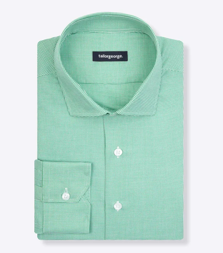 Easy-iron plain white poplin shirt