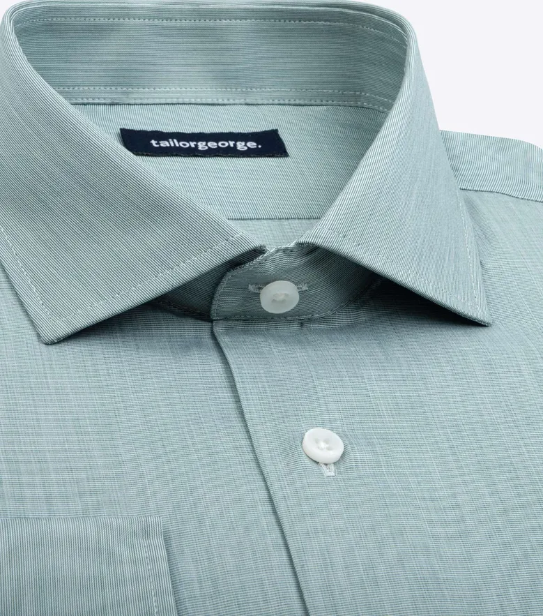 Easy-iron plain white poplin shirt