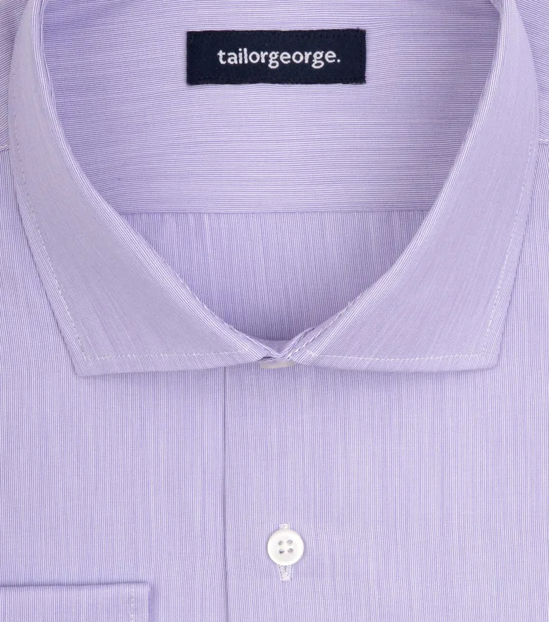 Easy-iron plain white poplin shirt