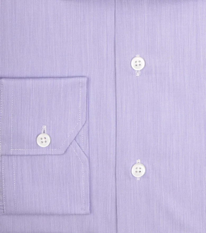 Easy-iron plain white poplin shirt