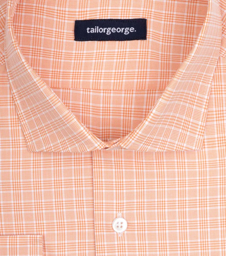 Easy-iron plain white poplin shirt