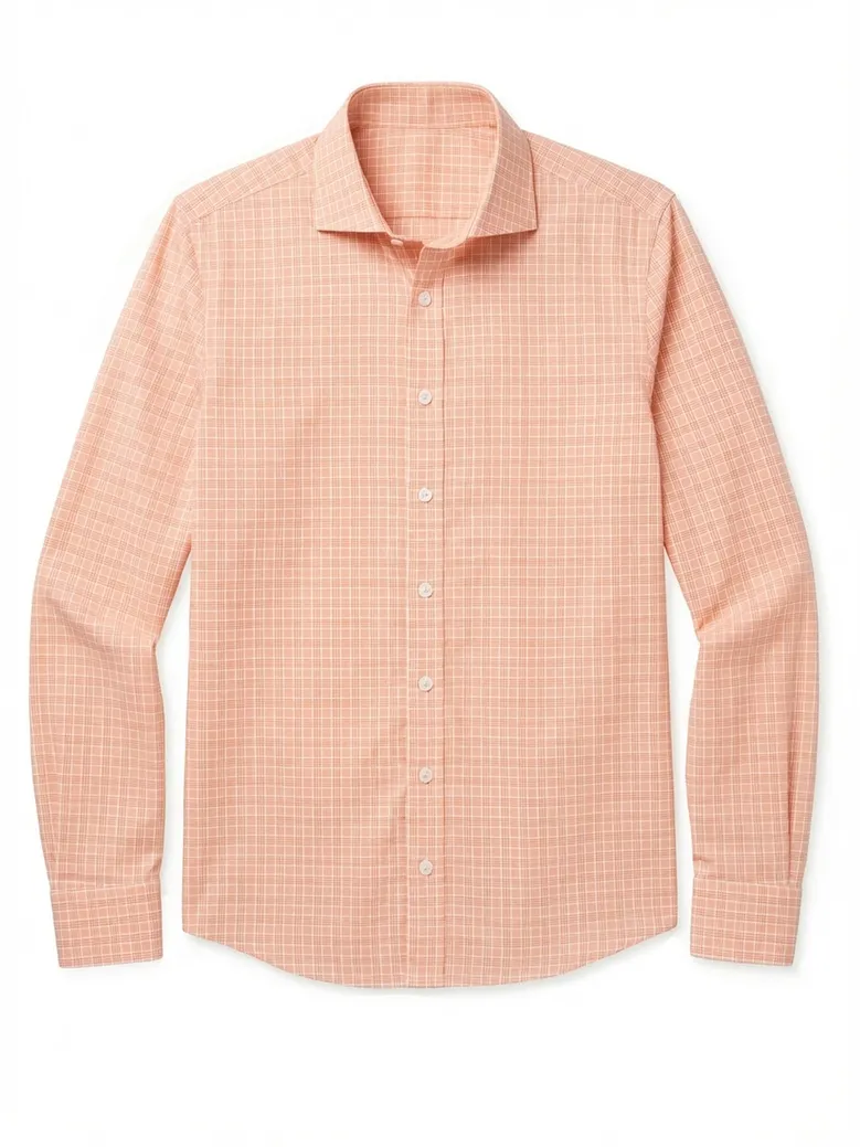 Easy-iron plain white poplin shirt