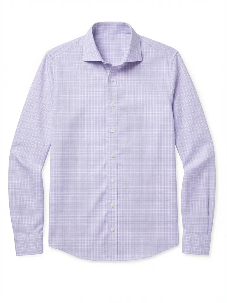Easy-iron plain white poplin shirt