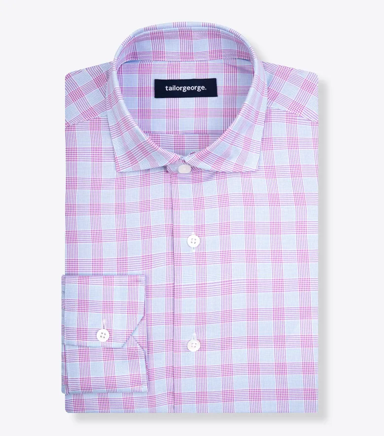 Easy-iron plain white poplin shirt
