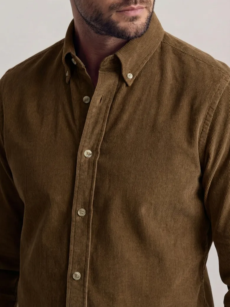Easy-iron plain white poplin shirt