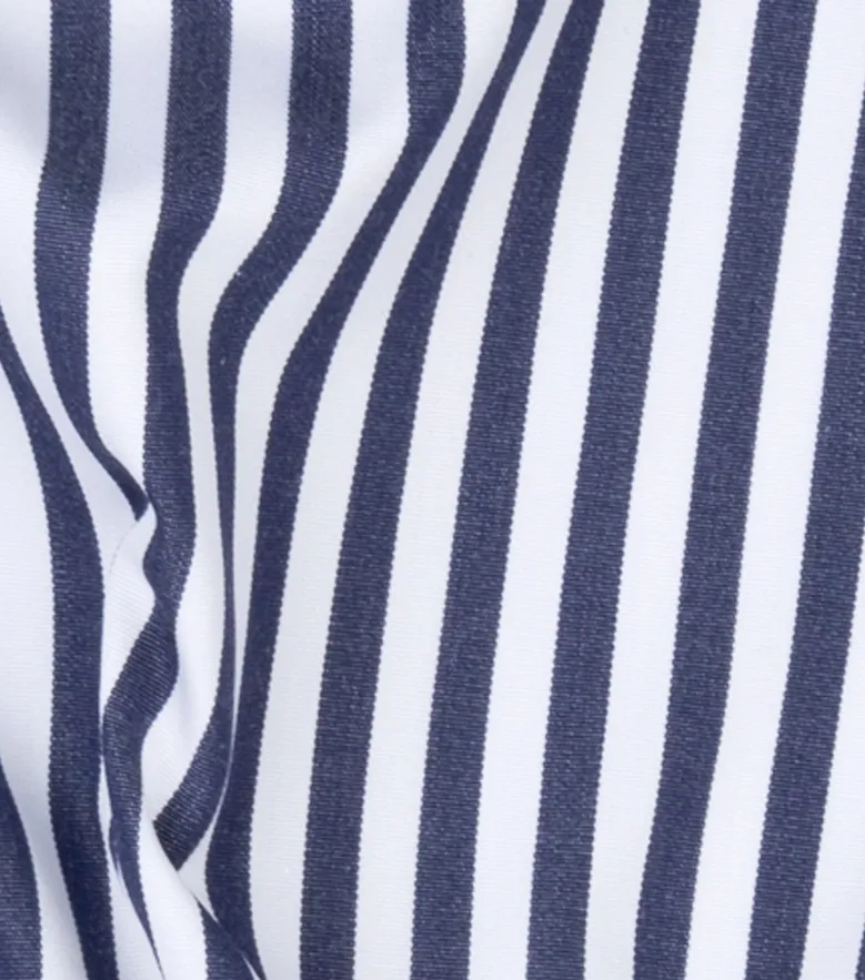 Easy-iron plain white poplin shirt