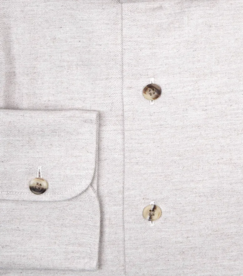 Easy-iron plain white poplin shirt