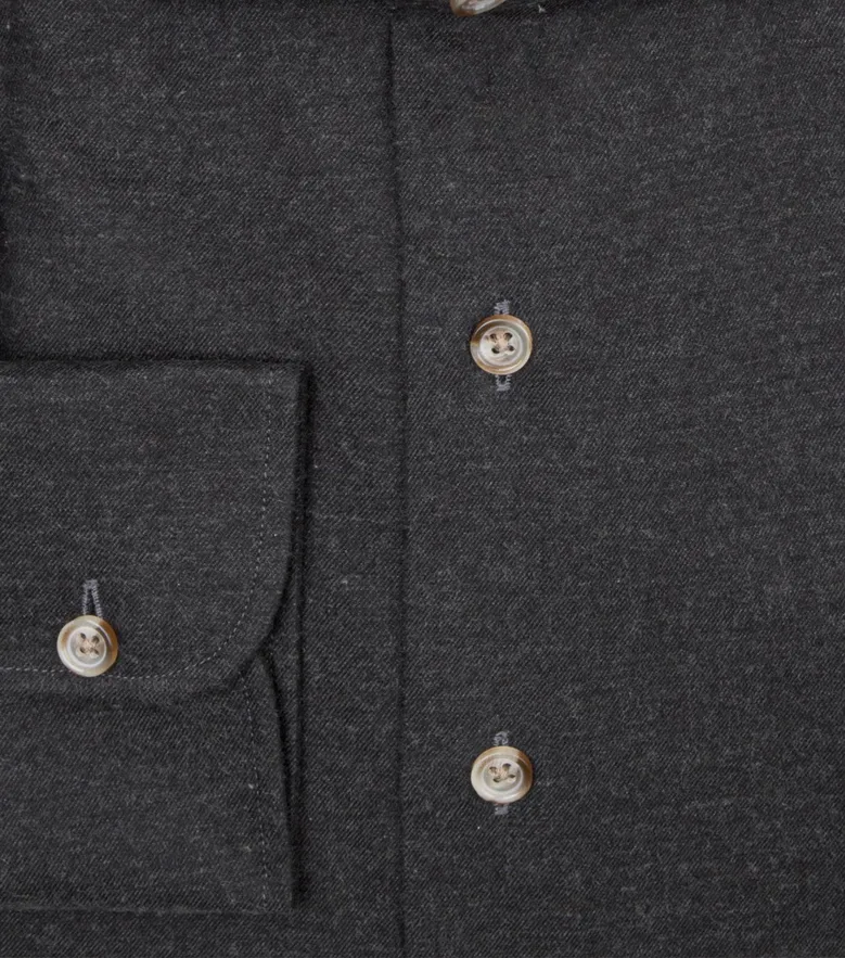 Easy-iron plain white poplin shirt