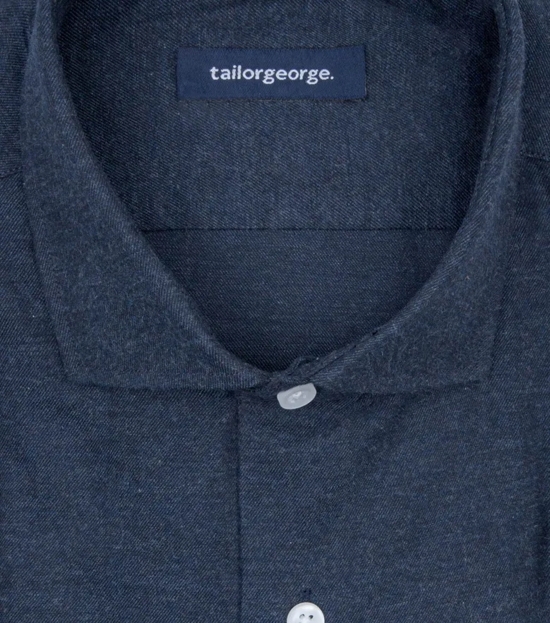 Easy-iron plain white poplin shirt