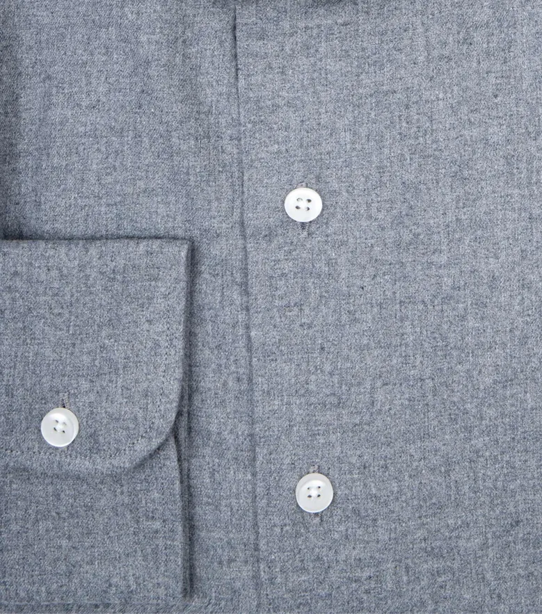 Easy-iron plain white poplin shirt