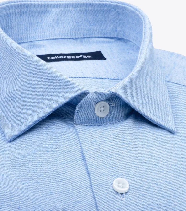 Easy-iron plain white poplin shirt