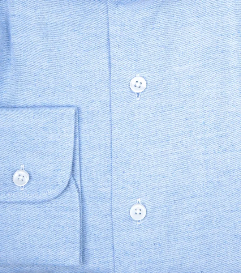 Easy-iron plain white poplin shirt