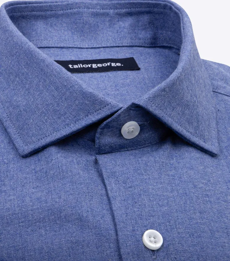 Easy-iron plain white poplin shirt
