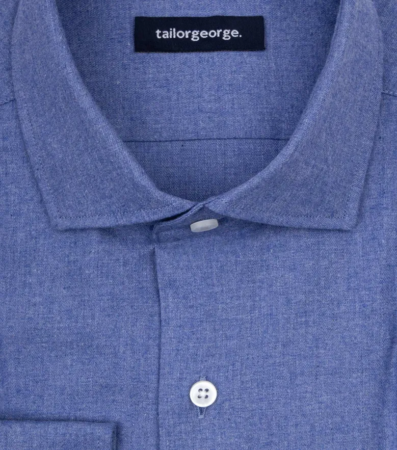 Easy-iron plain white poplin shirt
