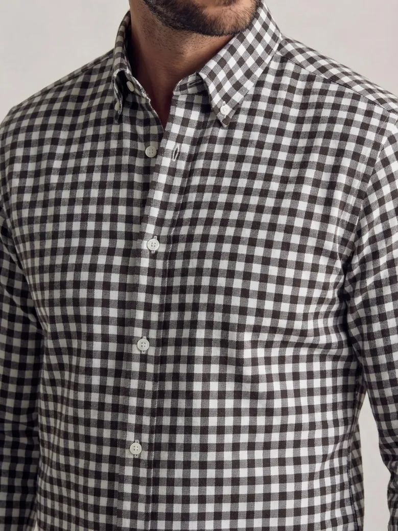 Easy-iron plain white poplin shirt