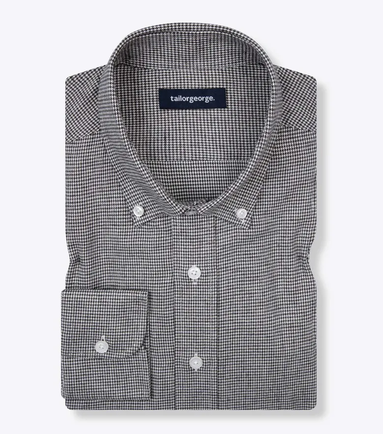 Easy-iron plain white poplin shirt