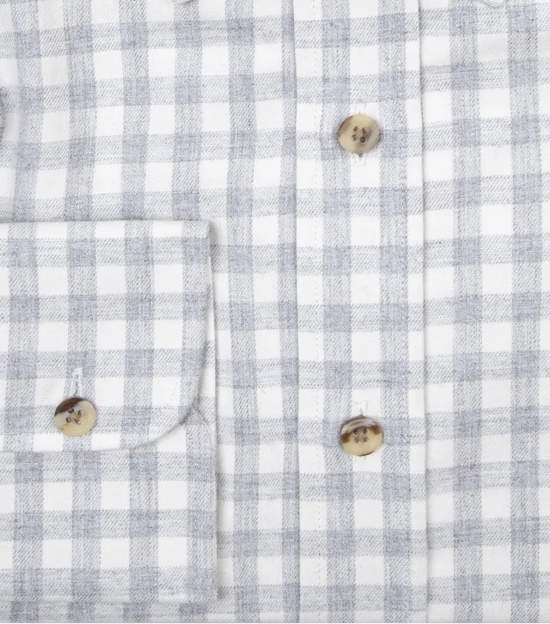 Easy-iron plain white poplin shirt