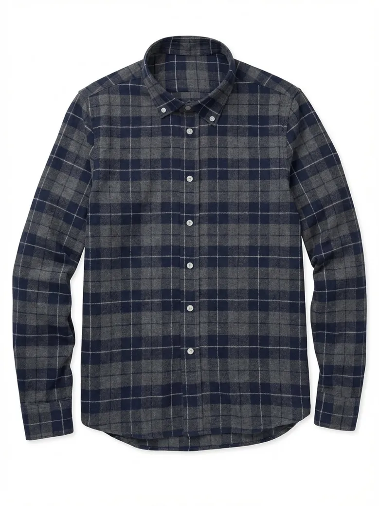 Easy-iron plain white poplin shirt