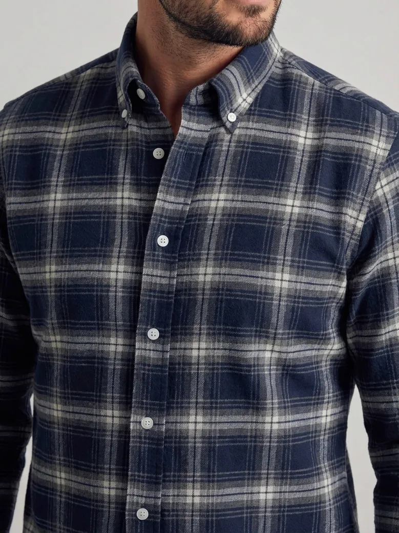 Easy-iron plain white poplin shirt