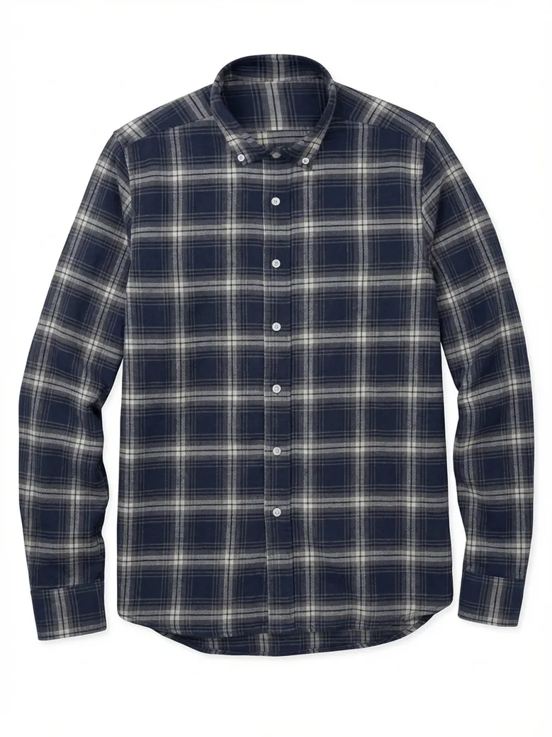 Easy-iron plain white poplin shirt