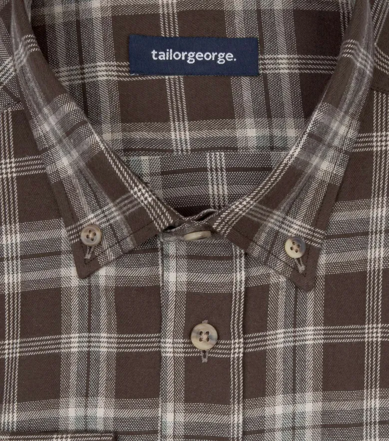 Easy-iron plain white poplin shirt