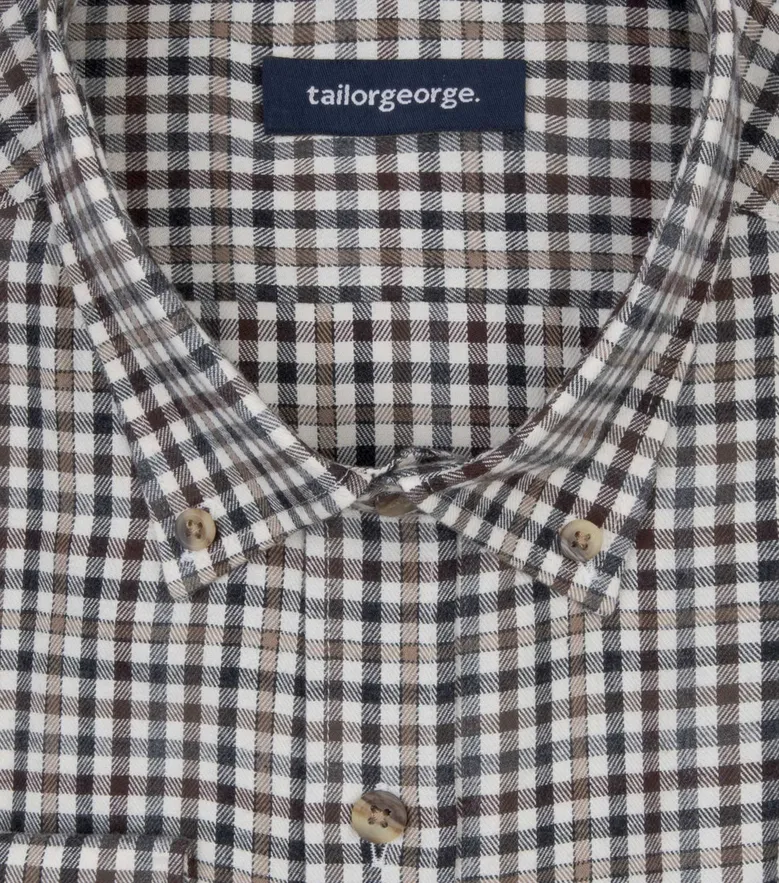 Easy-iron plain white poplin shirt