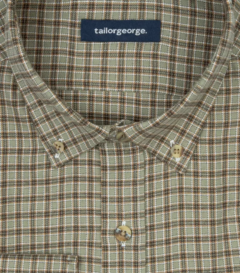 Easy-iron plain white poplin shirt