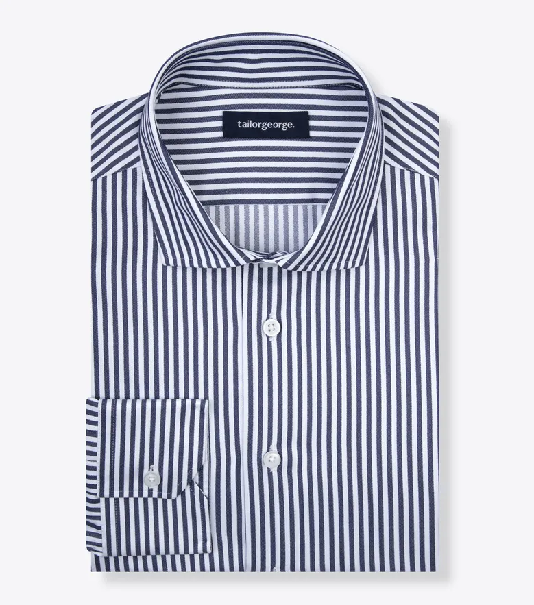 Easy-iron plain white poplin shirt