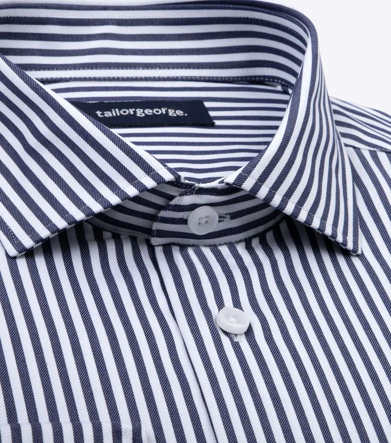 Easy-iron plain white poplin shirt