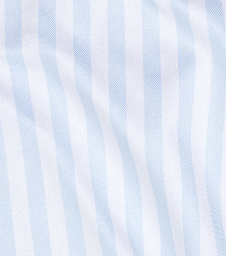Easy-iron plain white poplin shirt