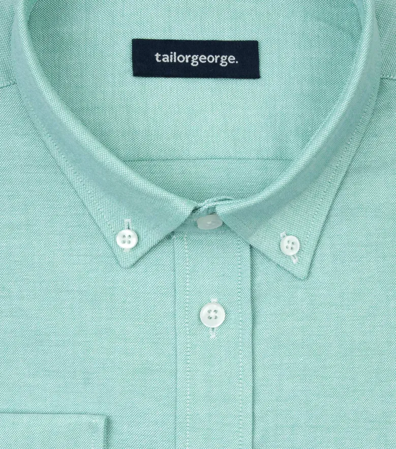 Easy-iron plain white poplin shirt