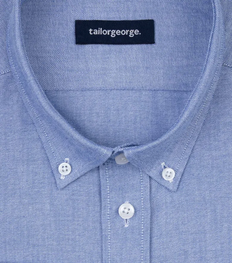 Easy-iron plain white poplin shirt