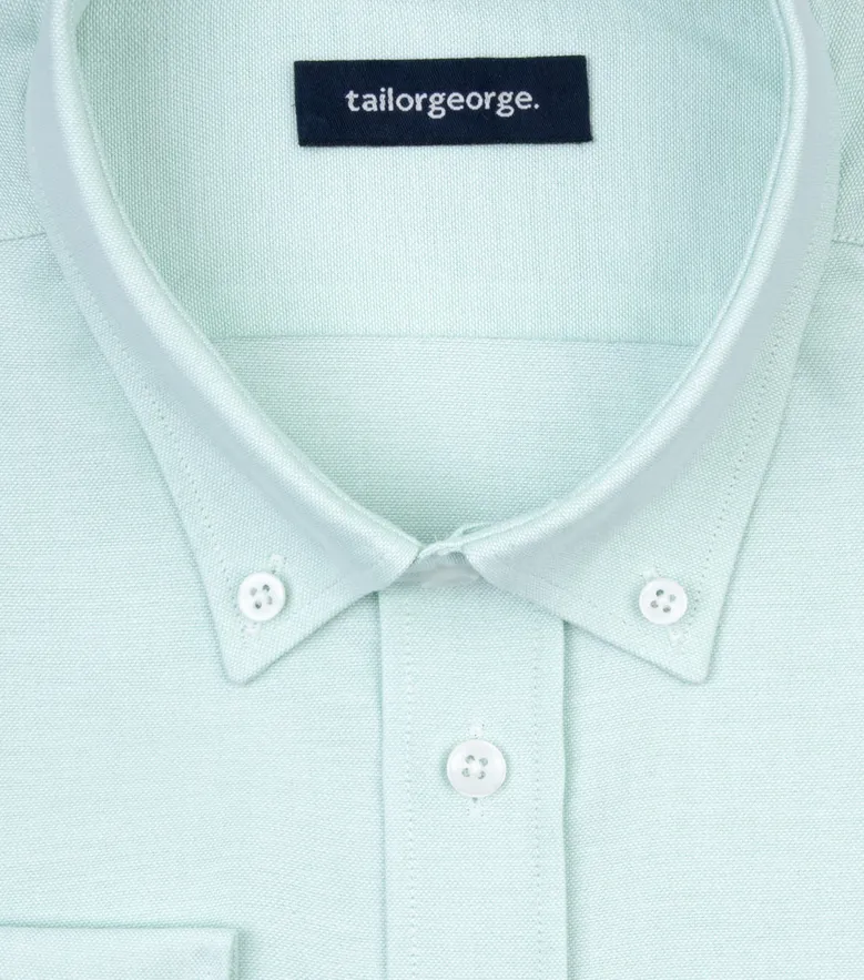 Easy-iron plain white poplin shirt