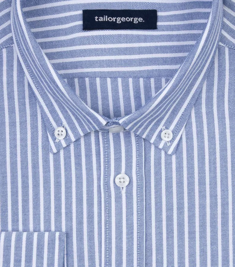 Easy-iron plain white poplin shirt