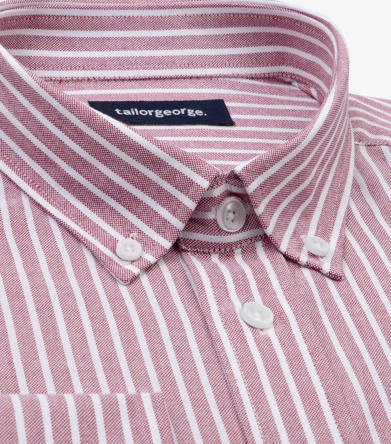 Easy-iron plain white poplin shirt