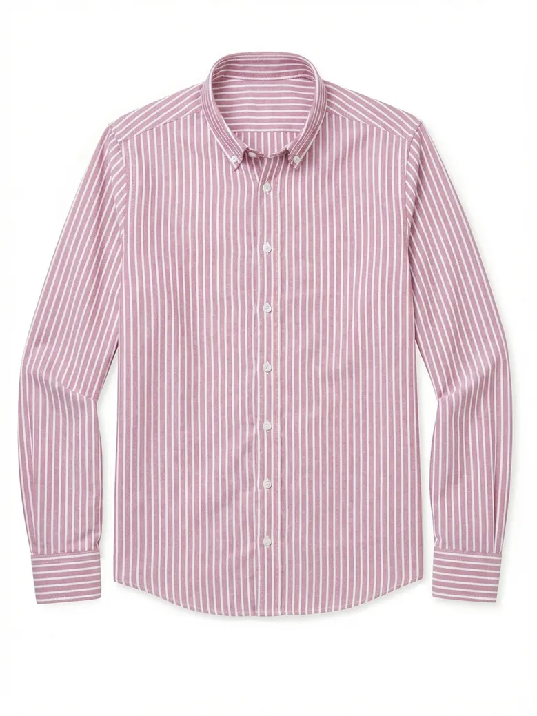 Easy-iron plain white poplin shirt
