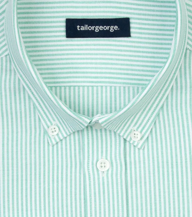 Easy-iron plain white poplin shirt