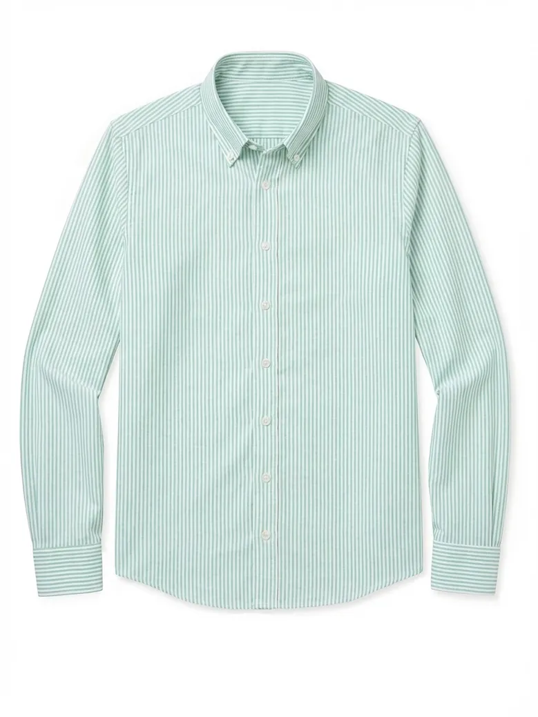 Easy-iron plain white poplin shirt