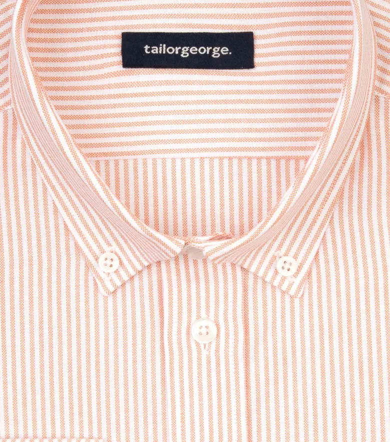 Easy-iron plain white poplin shirt