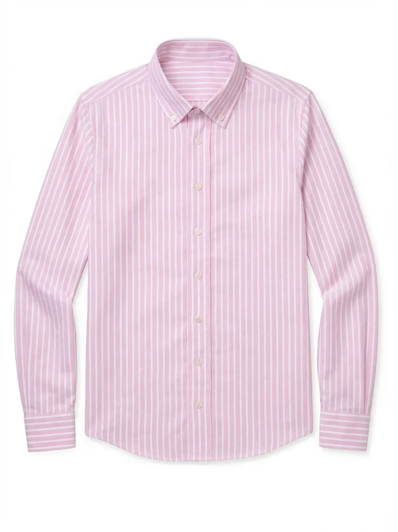 Easy-iron plain white poplin shirt
